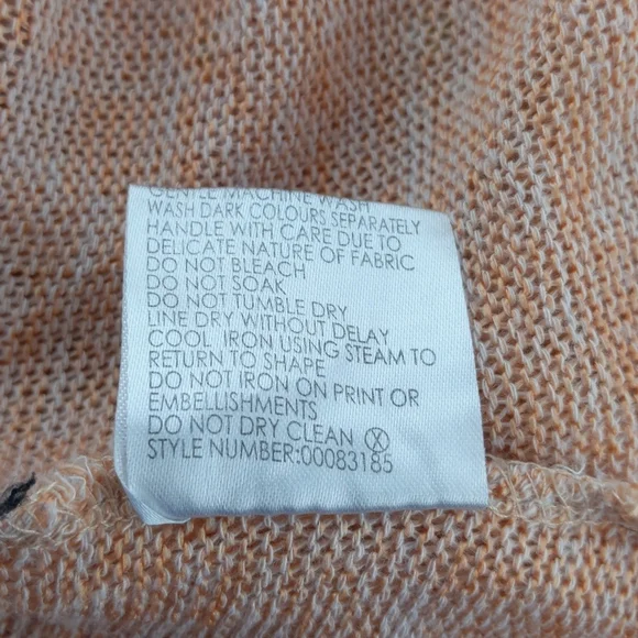 Crossroads Women's Top Size Large Orange Sleeveless Knit Round Hem Diamantes - Picture 14 of 14